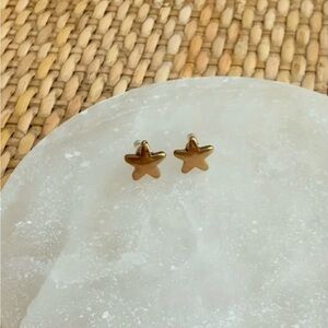 Gold Star Stud Earrings